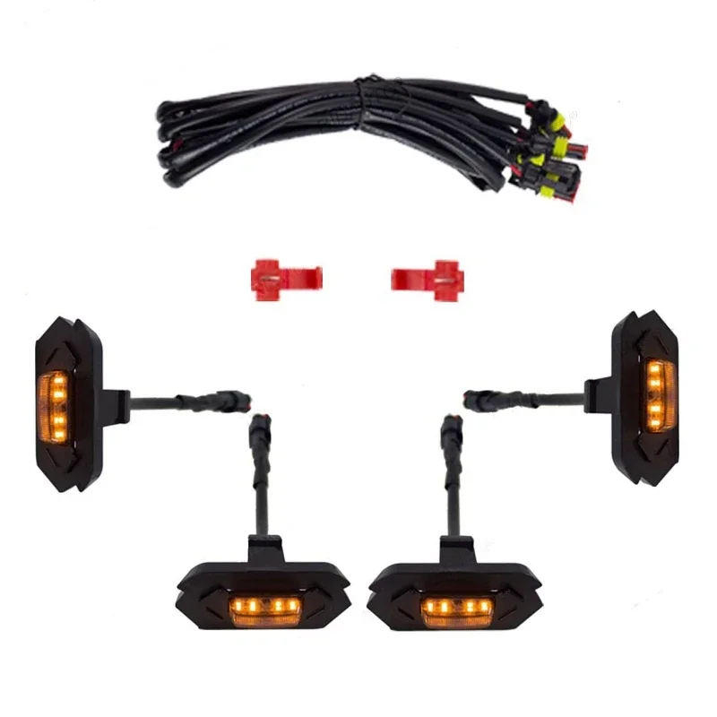 Фото Для Ford RANGER T9 2023 2024, янтарный светодиодный светильник желтого цвета в стиле Raptor, полупрозрачный корпус, решетка, светодиодные передние противотуманные фары №3