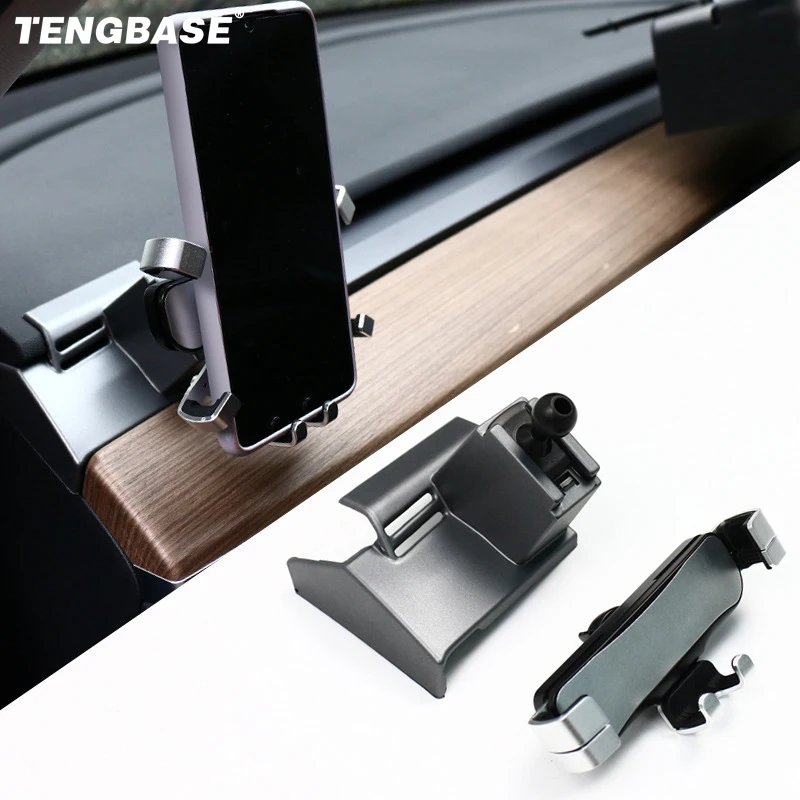 

Держатель для телефона Tesla Model 3, автомобильный держатель для телефона, подставка с гравитационной пряжкой, аксессуары для кронштейна GPS