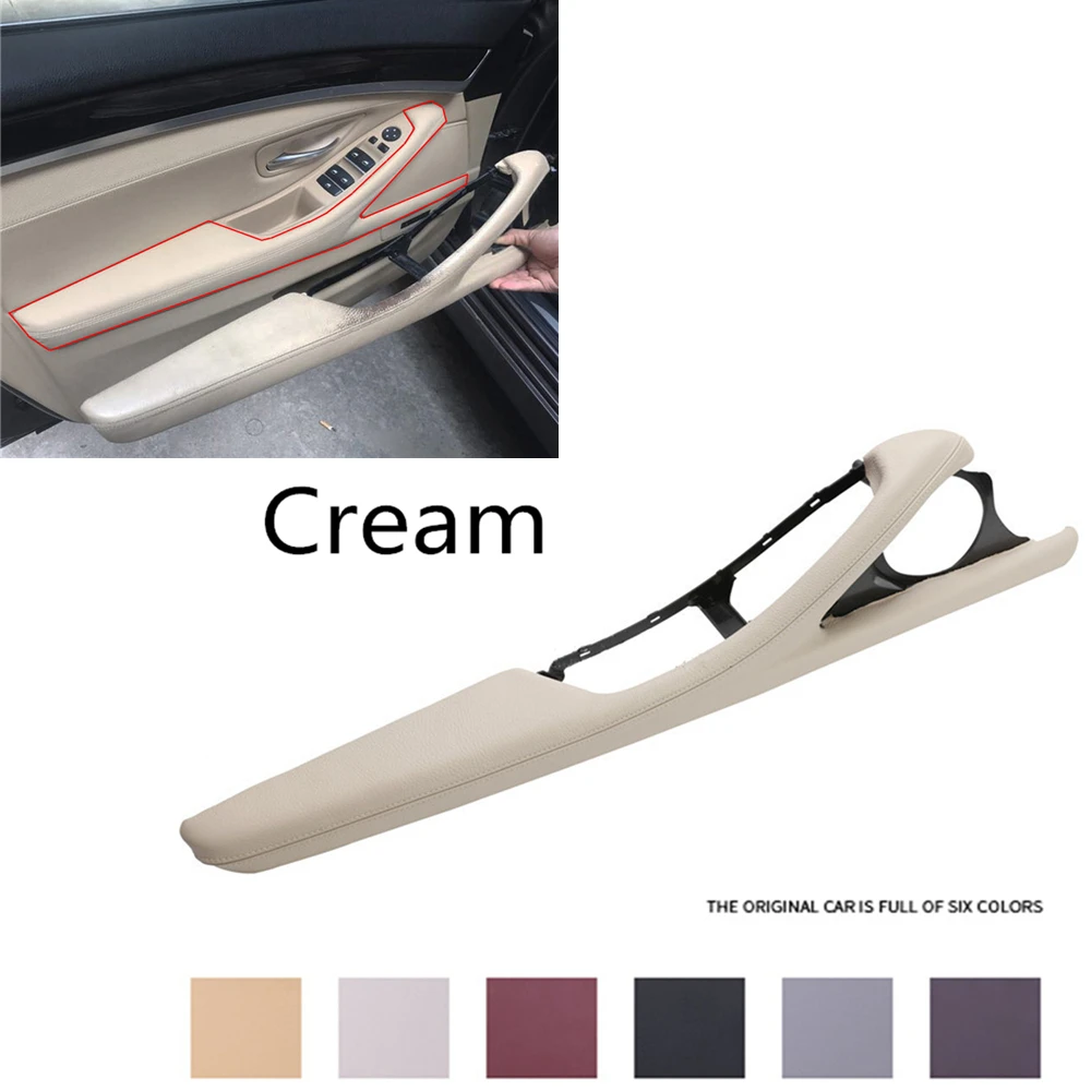 

LHD Car Interior Front Door Pull Handle Bracket Holder Assembly Leather For BMW 5-SERIES F10 F11 F18 520 525 530 535 2010-2017