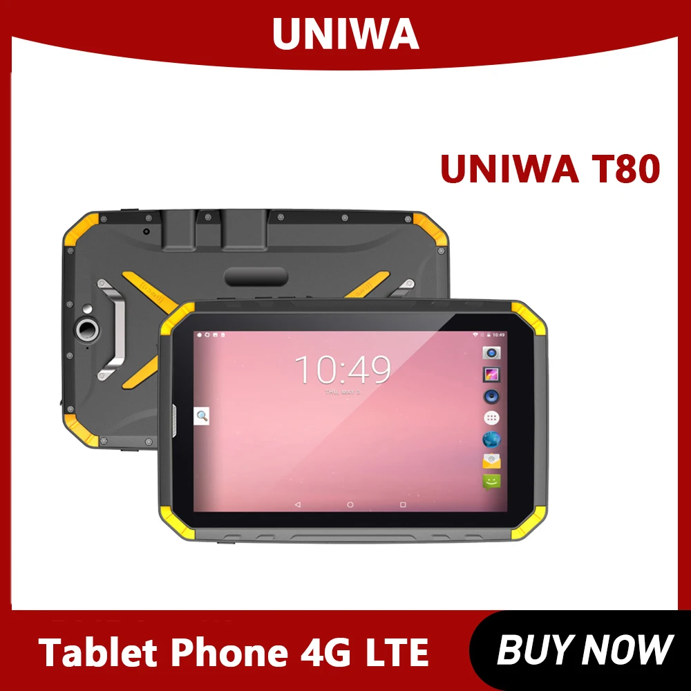 UNIWA T80 8.0 Inch IPS 2in1 Tablet Phone 4G FDD-LTE Cellphone IP68 Waterproof 3G 32GB Mobile Phone 8500mAh Rugged Android Tablet