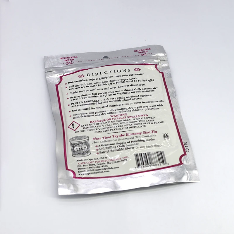 Продажа Накидка Cod Of American, полировочная ткань для тонких металлов, двойная упаковка для часов, технические часы, защита от царапин