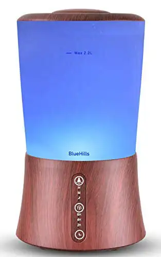 

2000 ML Premium Humidifier with Essential Oil Diffuser Extra Large Capacity - Dark Wood Grain -S3