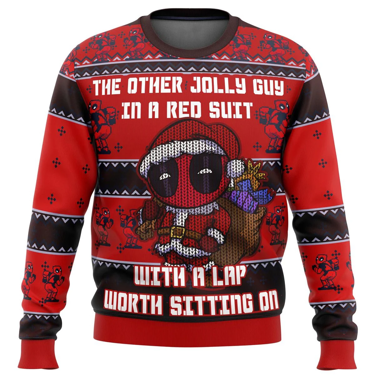 

Deadpool Jolly Red Guy Ugly Christmas Sweater Gift Santa Claus Pullover Men 3D Sweatshirt And Top Autumn And Winter Clothi