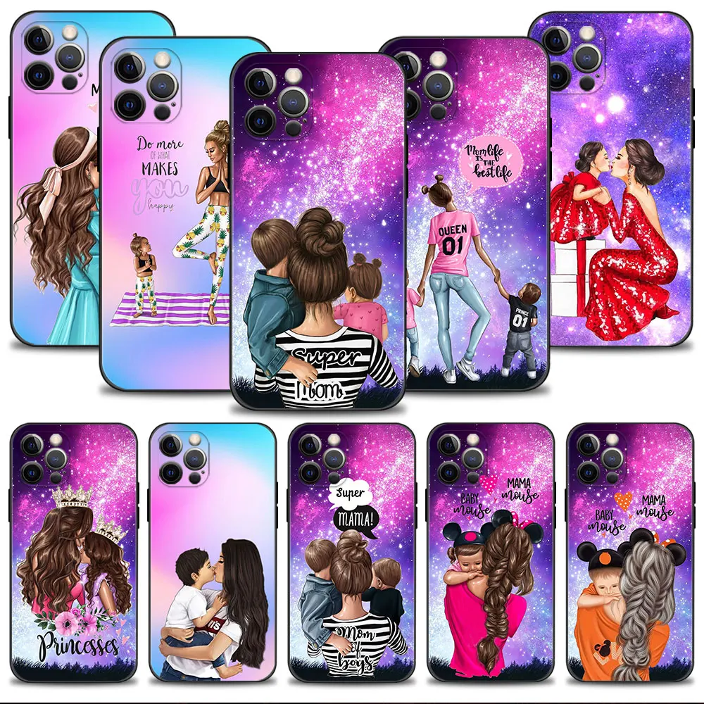 

Case Super Mom Woman Baby For Apple iPhone 11 XS 7 XR 12 8 Plus X 14 13 Pro Max 5S SE 5 SE2 Mini 6 6S Print