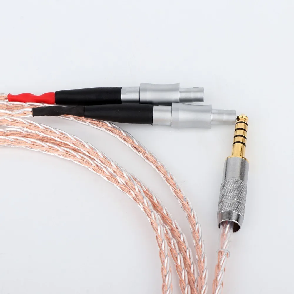 

Высококачественный кабель для наушников со сбалансированным штекером 4,4 мм для наушников Sennheiser HD800, HD800S, HD820, совместим с наушниками Sony WM1A, Φ