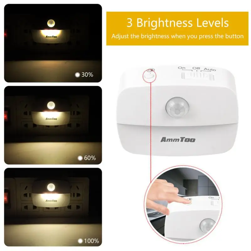 

Wall Lamp Eye Protection Portable Wireless Closet Light Eu Plug Led Night Lamp Night Light For Home Aisle Wc Hallway Stair Light