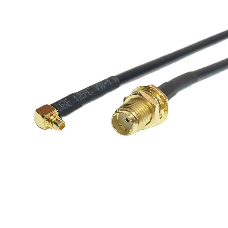 

New Modem Coaxial Cable SMA Female Jack Nut Switch MMCX Male Plug Right Angle Connector RG174 Wire 20CM 8" Adapter RF Jumper
