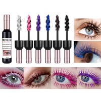 creative wine bottle 6 colors mascara waterproof fast dry eyelashes thick curling extension long lasting blue colorful mascara