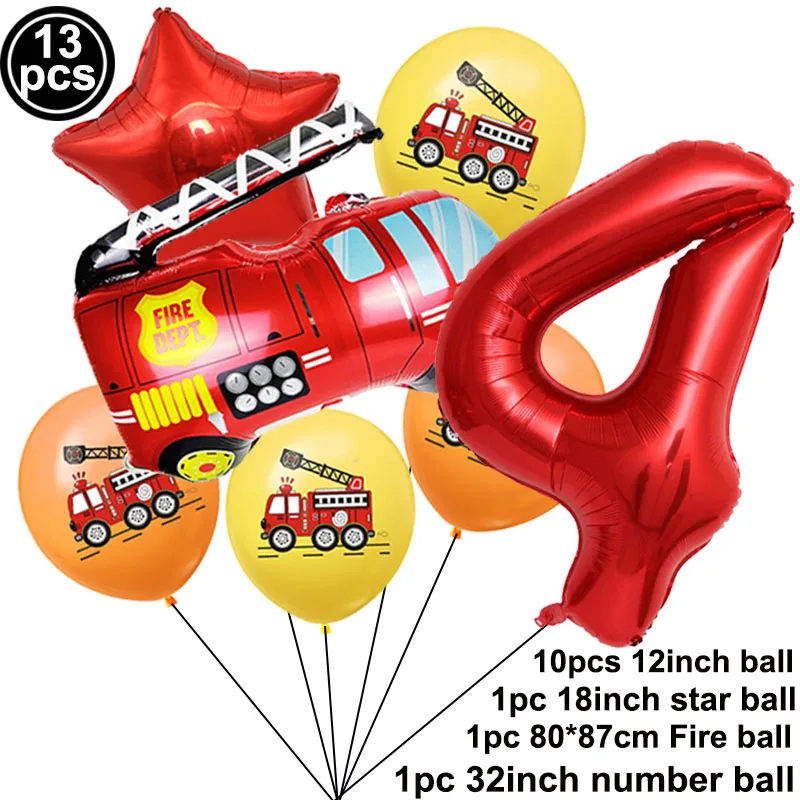 

Набор воздушных шаров для пожарной машины