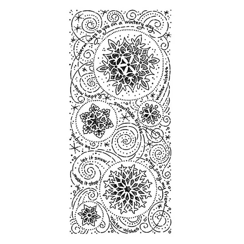 

Штампы с изображением снежинок для скрапбукинга, 4x8,6 дюйма