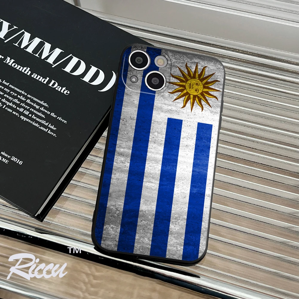 

RICCU FOR IPhone 14 Flag of Uruguay Phone Case IPhone 14 11 12 Pro 8 7 Plus X 13 Pro MAX SE2020 6 Plus XR XS 13 Covers