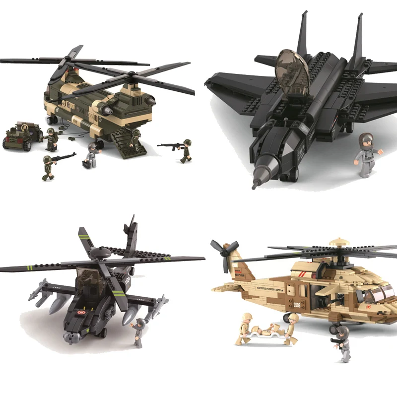 

SLuban ww2 Military Series Fighter Model Building Block Tanks Planes Educational Toy Children's Minifigures Toy Boy Kids Gifts