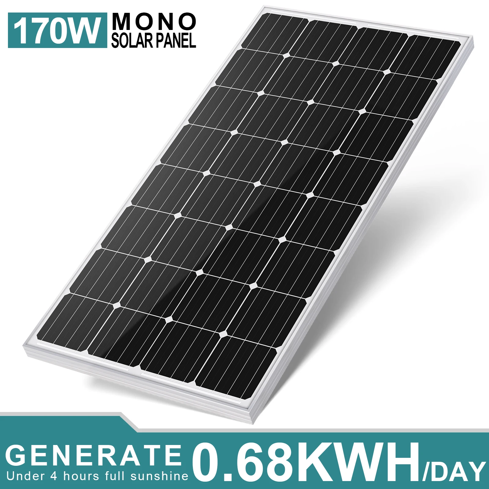 

ECO-WORTHY 120W 170W 195W 18V моно солнечная панель Высокая эффективность для RV Home Marine Shed Off Grid Solar System Backup power