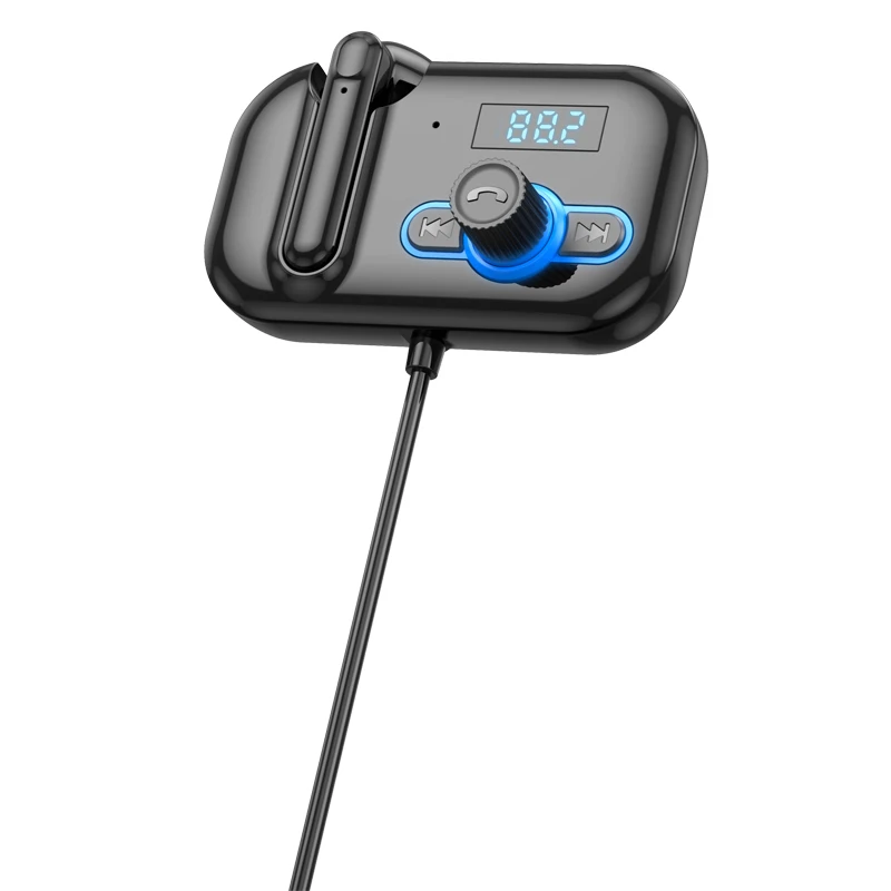 

Wireless Car MP3 Bluetooth Audio Receiver Music Adapter Coche FM Transmitter Modulator with Stereo Earphones Auto USB Chargers A