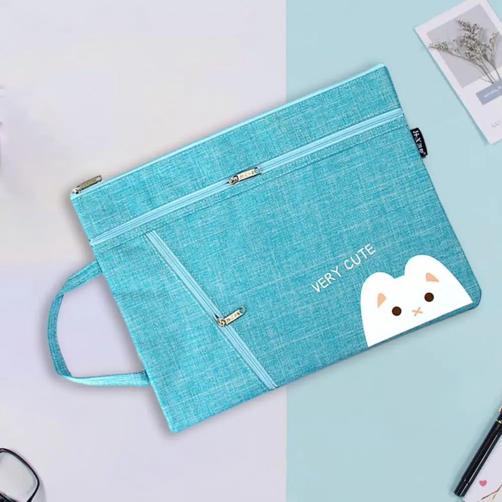 

Трехслойный держатель для файлов, стильные парусиновые папки для файлов формата А4, вместительный портативный многослойный держатель для файлов для студентов и профессионалов