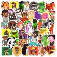 50pcs nft pixel game anime stickers for kids aldults cool classic waterproof pvc stickers to diy laptop guiatr car hydro flask