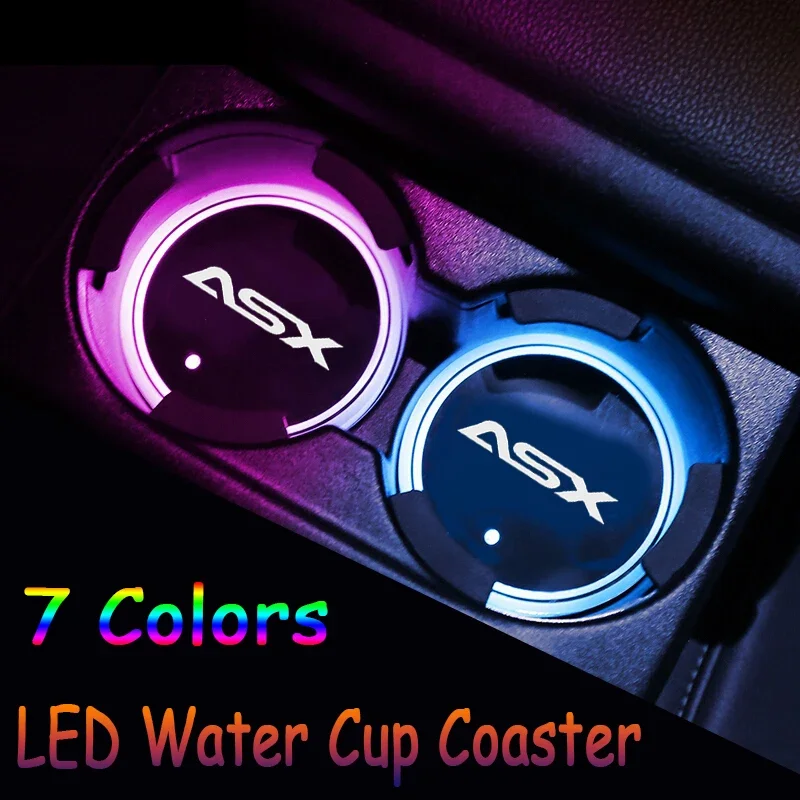 Светодиодные автомобильные подстаканники для Mitsubishi ASX 7 цветов изменение