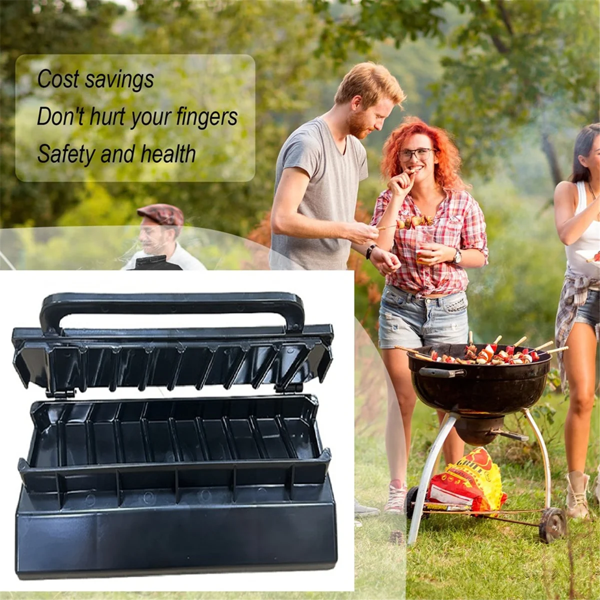 Большой пресс для кебаба черный пластиковый КАБАБ ручная форма кабаба Шпажки