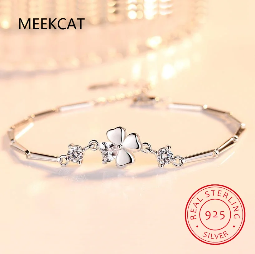 Браслет из стерлингового серебра 925 пробы с натуральным аметистом и четырьмя