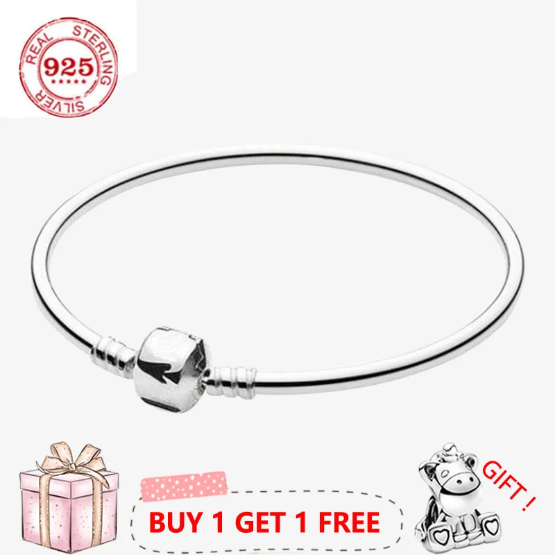 

925 Sterling SilverPanBracelet Silver Classic Versatile Bracelet Fit European Charm Bracelets Women Jewelry