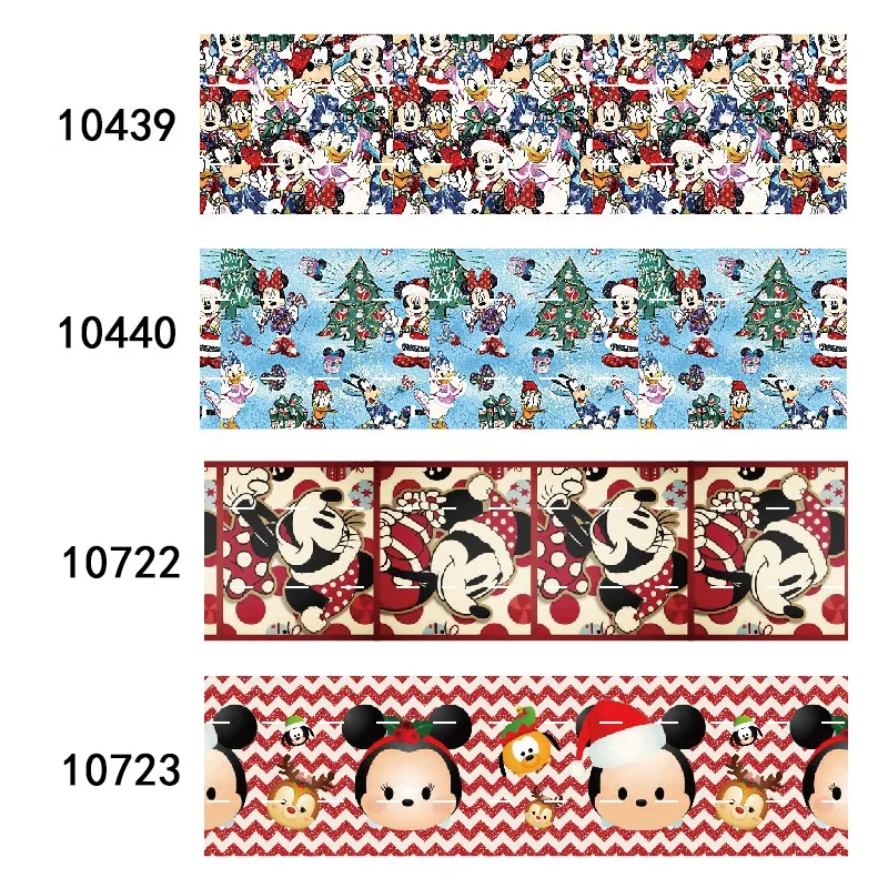 

Merry Christmas Decoration Minnie Mouse Grosgrain Ribbon Printed 10yards for DIY Bows Craft Supplies Handmade