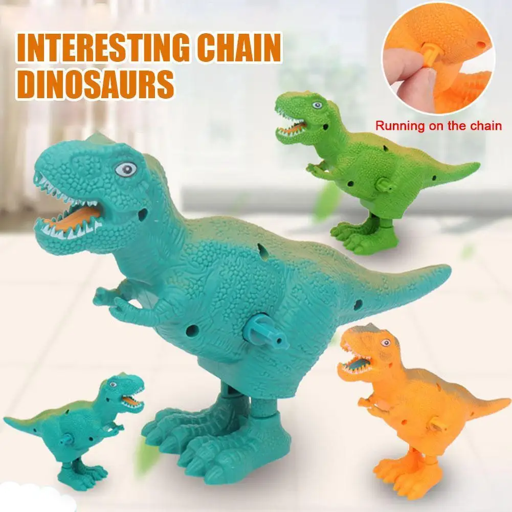 

Kids Clockwork Dinosaur Toy Spring Wind Up Educational Children's Dina Bar Toy Toy Clockwork Years Toy Old 0-3 T5b2