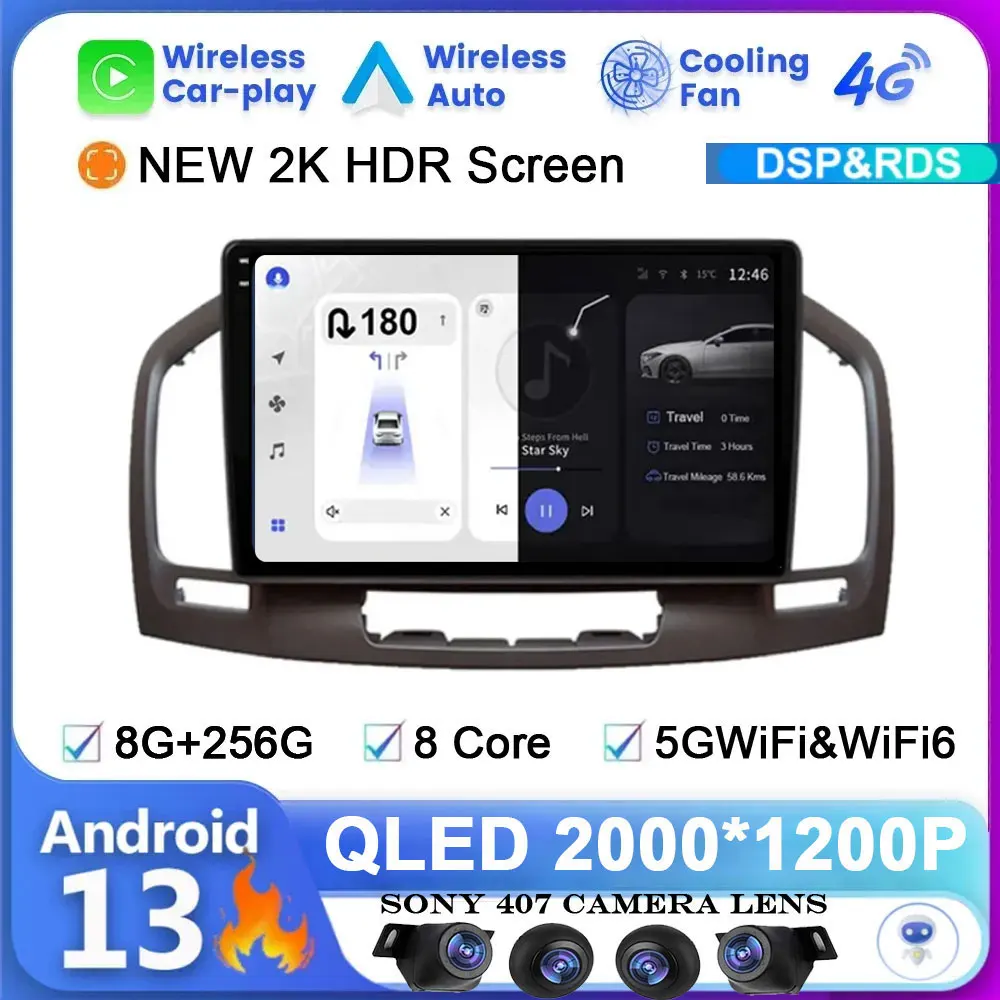 9 &quotAndroid 14 для Buick Regal Opel Insignia 2009-2013 автомобильный радиоприемник беспроводной Carplay
