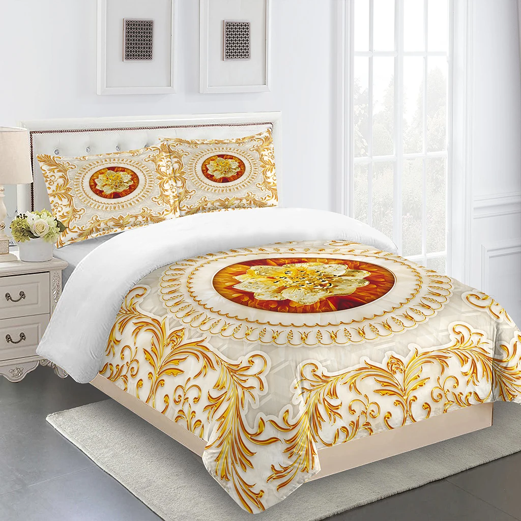

Luxury Black Gold 3Pcs Geometric Queen King Full Size Duvet Cover Bedding Linen Set 2 Seater Bedspread 200x200 240x220 160x200
