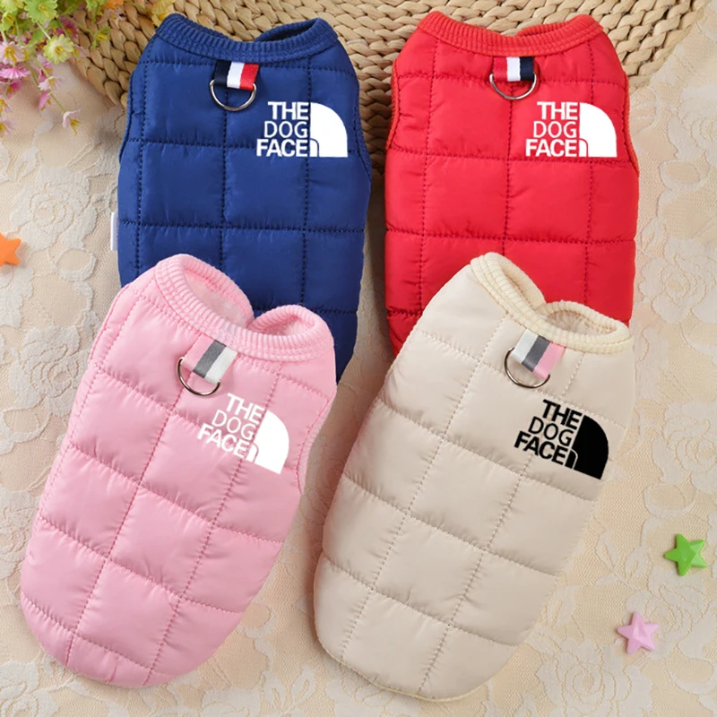 Pink Pet Dogs Clothes Winter Cotton Dogs Vest Coats Plus Warm For Small Medium Dog Clothing Puppy French Bulldog Chihuahua Perro