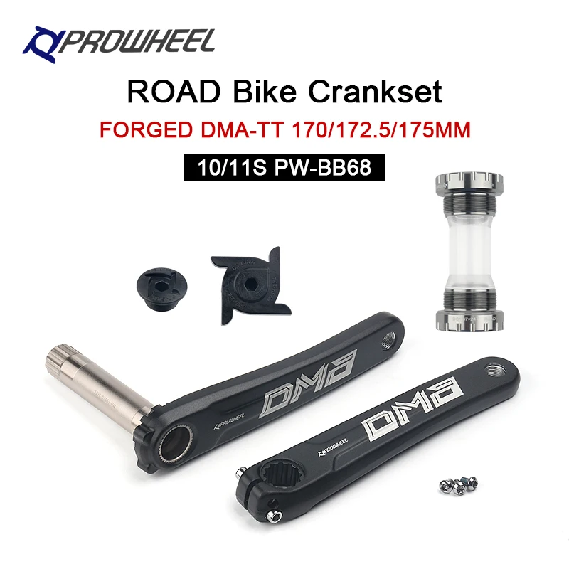 PROWHEEL DMA Road Crank 170/172.5/175mm 10S/11S for Road Folding Bicycle SHIMANO GXP Sprockets Sram GXP road bike cranks