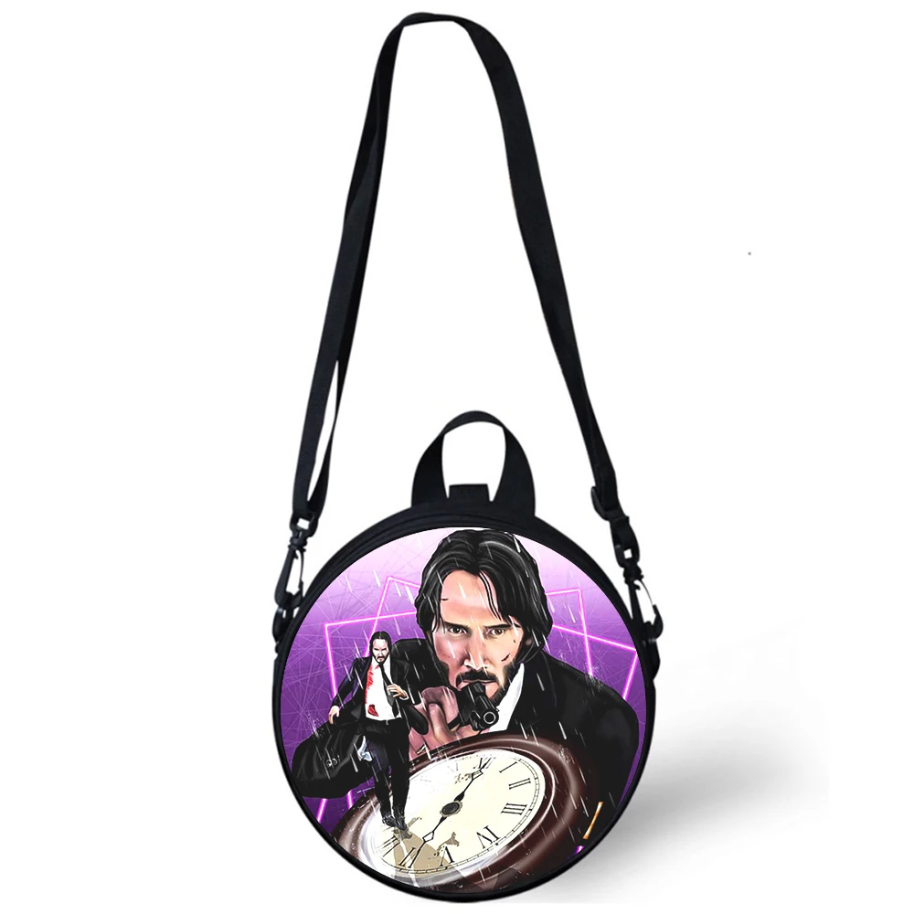 John Wick Film Child kindergarten Bag 3D Print Crossbody Shoulder Bags For School Women Mini Round Bagpacks Rugtas Bag