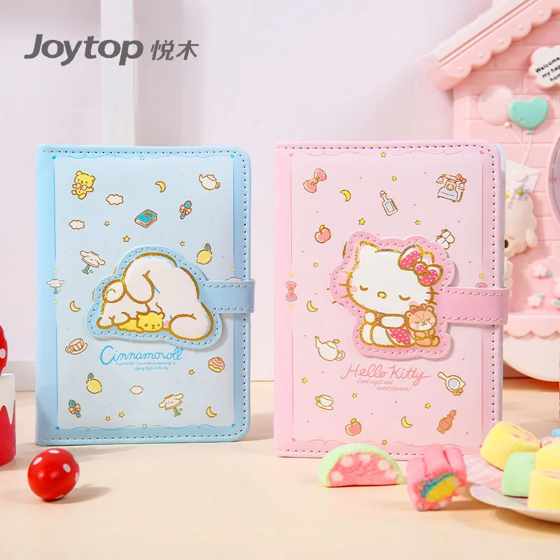 

Sanrio Cute Student Notebook Hello Kitty MyMelody Cinnamoroll Cartoon Hand Ledger Girl Fashion Diary Kawaii Magnetic Buckle Book