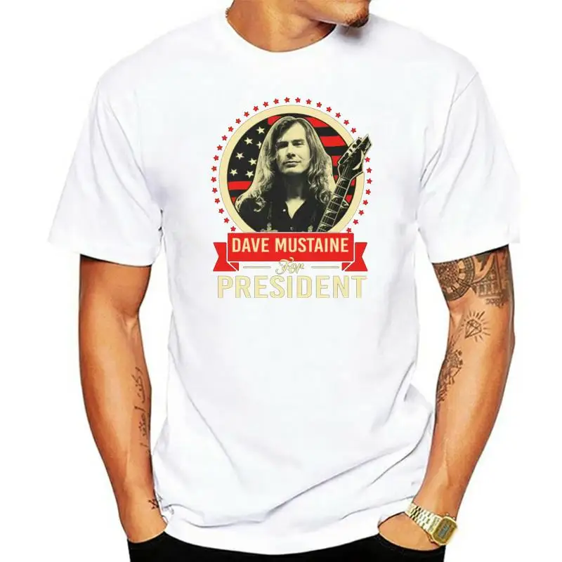 

New Rare Dave Mustaine For President Men'S Tees Shirt Clothing S-2Xl Hot Summer Casual Tee Shirt Funny
