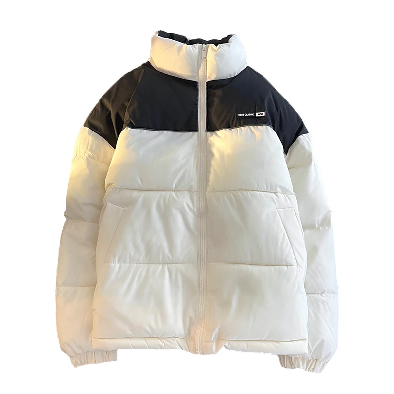 Winter Jacket Women Parkas 2022 New Snowsuit Fashion Long Sleeves Loose Korean Patchwork Zipper Large Size Female Coats