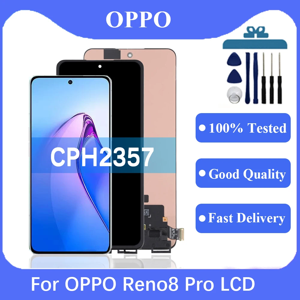 

Оригинальный AMOLED ЖК-дисплей для Oppo Reno8 Pro, для замены ЖК-дисплея Reno8 Pro CPH2357