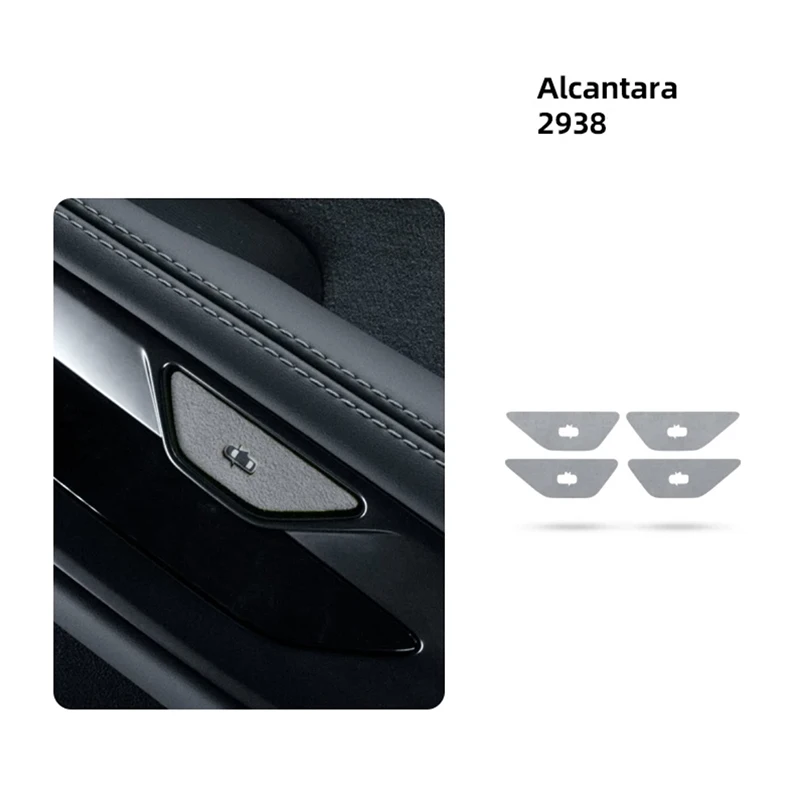 

Замшевая Защитная Наклейка для переключателя двери автомобиля BYD SONG L 2024 аксессуары из алькантары