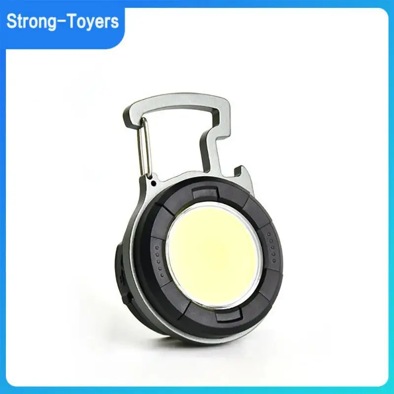 

Magnet Adsorption Outdoor Flashlight Lithium Battery Camping Light 4 Gear Cob Hiking Torch Bottle Opener Type-c Charging Led