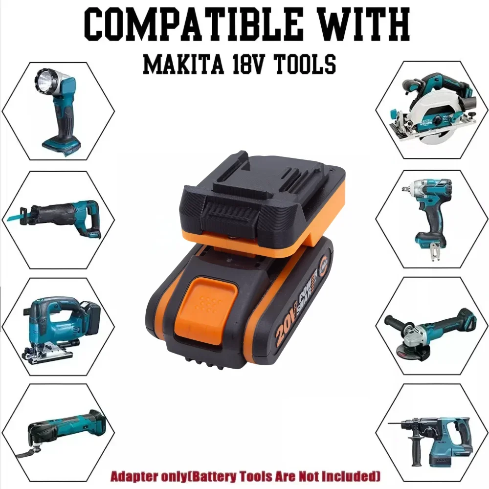 

Адаптер для аккумуляторов WORX 20V к инструменту Makita 18V
