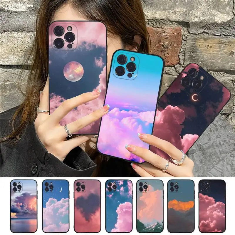 

Colorful cloud Phone Case For iPhone 8 7 6 6S Plus X SE 2020 XR XS 14 11 12 13 Mini Pro Max Mobile Case