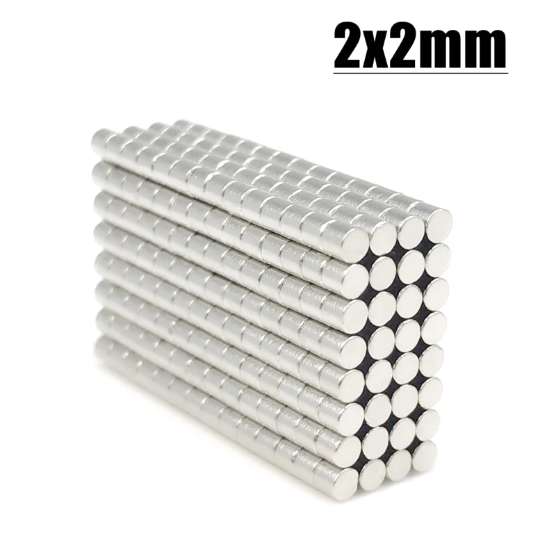 Неодимовые магниты круглой формы 2x2 мм