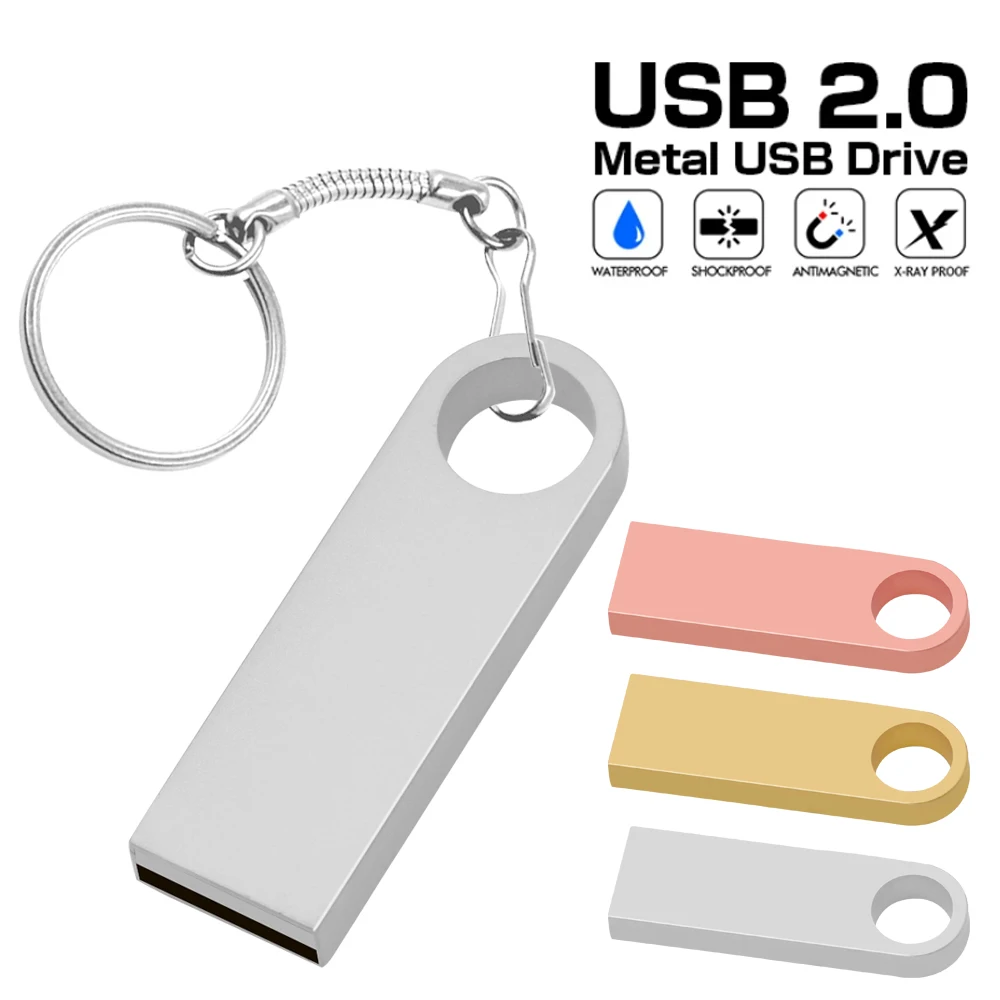 

Водонепроницаемый Usb флеш-накопитель, 1 ГБ, 2 ГБ, 4 ГБ, 8 ГБ, 16 ГБ, 32 ГБ, 64 ГБ, 128 ГБ, флешка, металлический USB флеш-накопитель, карта памяти 2,0