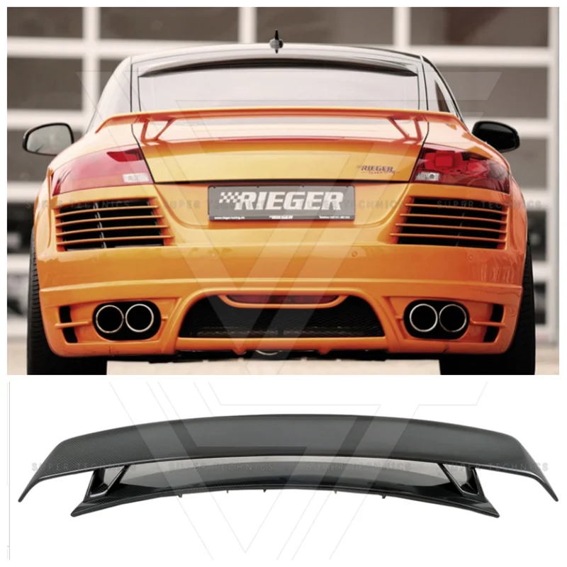 

NEW Real Carbon Fiber & Black FPR Rear Trunk Lip Roof Spoiler Wing Fits For Audi TT TTS TTRS MK2 2008 2009 2010 2012 2013 2014