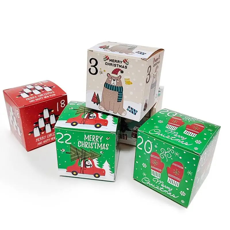 Коробка для адвент-календаря 2024 праздничные коробки календаря с адвент-цифрами