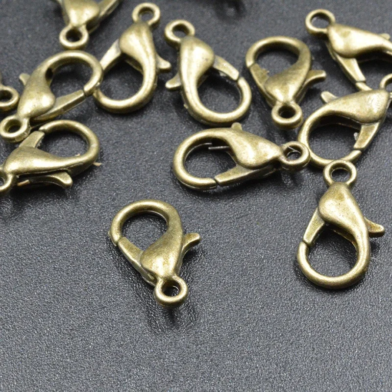 Модная фурнитура для ювелирных изделий застежка-карабин из сплава под античную