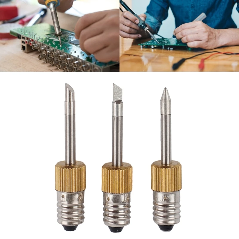

Soldering Iron Tip Removable USB Wear Resistant Thread E10 Interfaces Replacement Tips for Welding Rework