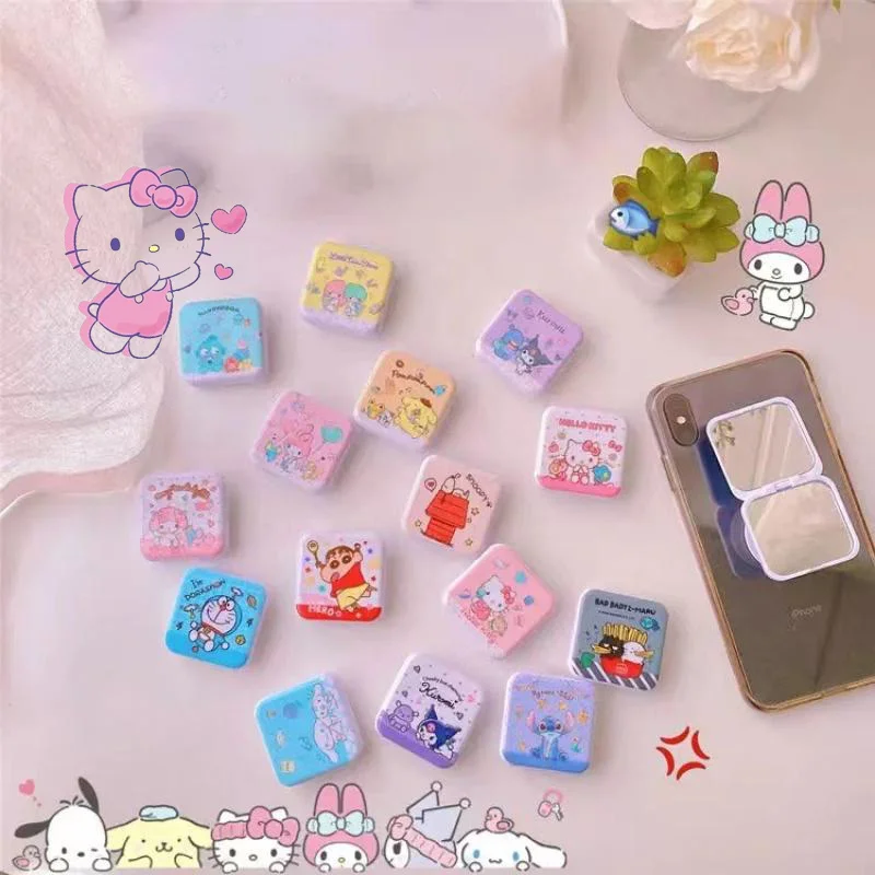 

Kawaii Sanrios Hello Kittys Kuromi Cinnamoroll My Melody Cartoon Cute Dual-Purpose Airbag Mirror Retractable Phone Holder Gift