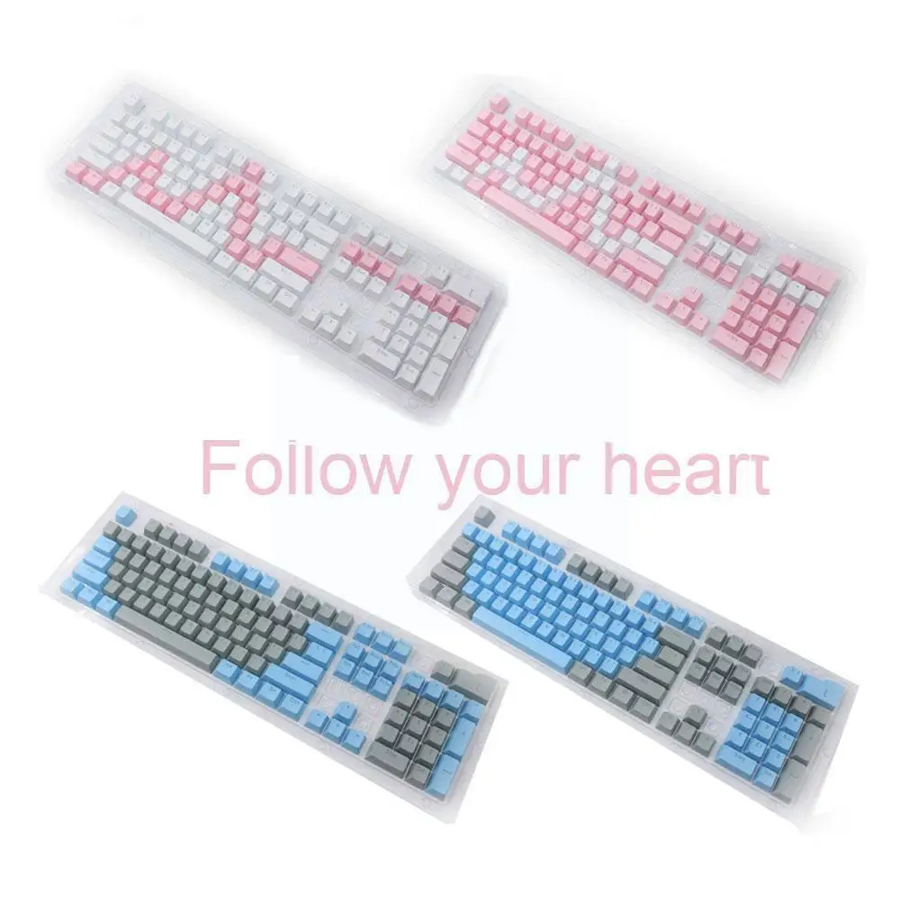 

ABS Translucent Keycap 87 Black White 104 Two-color 108 Mechanical Keyboard 980K Closed N0A4