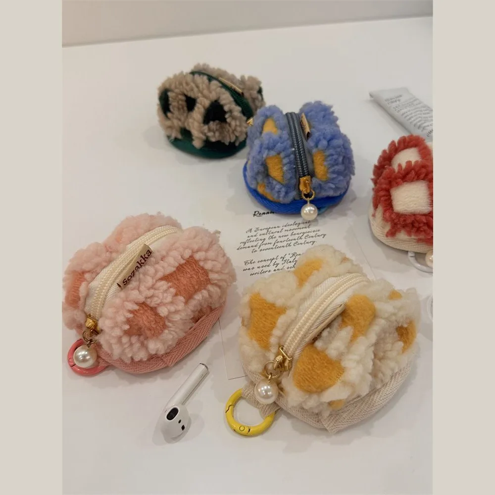 Классическая Ретро сумка для наушников вафельной формы плюшевая в стиле ретро