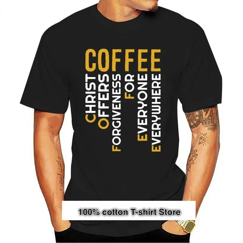 

Camiseta divertida personalizada con frase de carta en todas partes, camisa divertida Negra con efecto de café, S-5XL de la UE