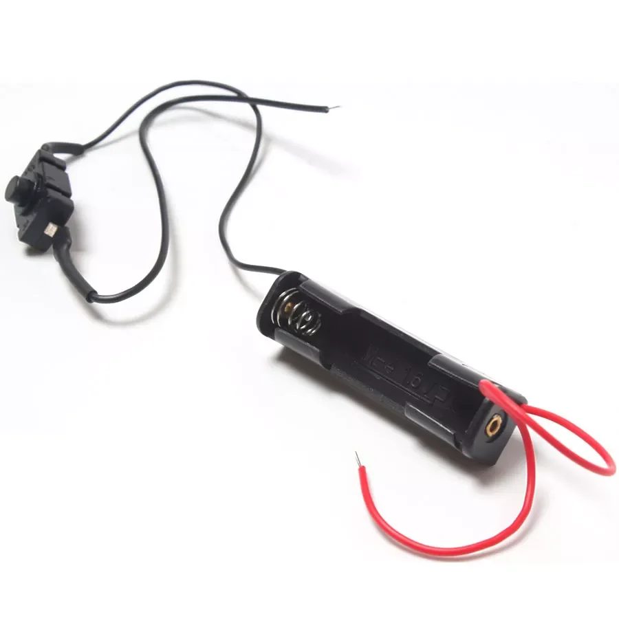 

NEW2023 100Pcs AAA Battery DIY Clip Case Holder Box With Wire Leads&Switch On/Off For Soldering Connecting